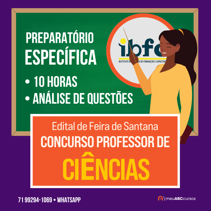 FEIRA DE SANTANA: ESPECÍFICA PROF. DE CIÊNCIAS - Meu ABC Cursos e C...