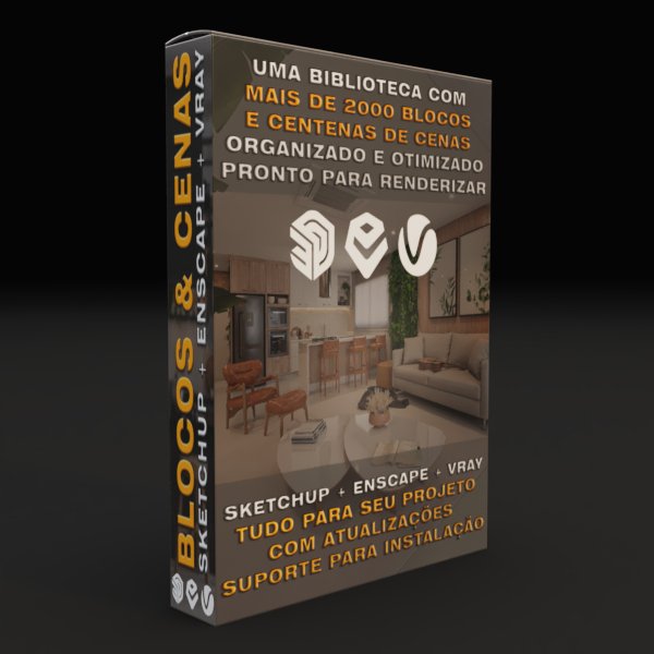 Imagem de capa para o Curso online Blocos & Cenas para Sketchup