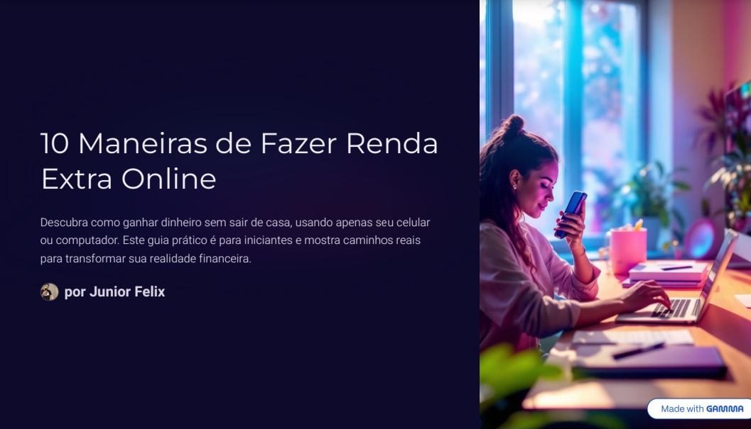 10 maneiras de fazer renda extra com a internet - Valdeci Felix Da...