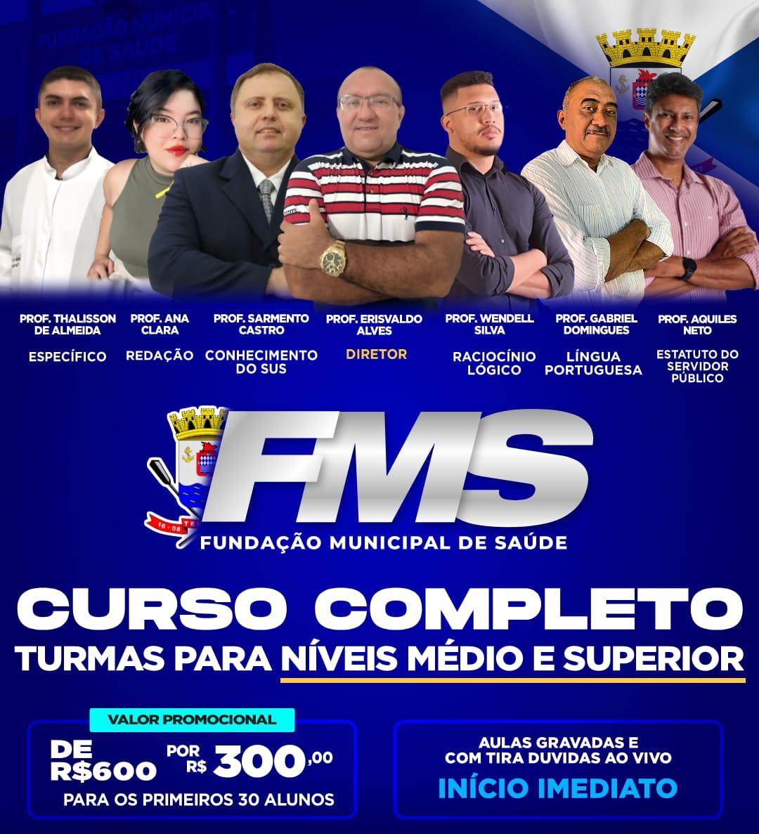 CURSO FMS ( FUNDAÇÃO MUNICIPAL DE SAÚDE)