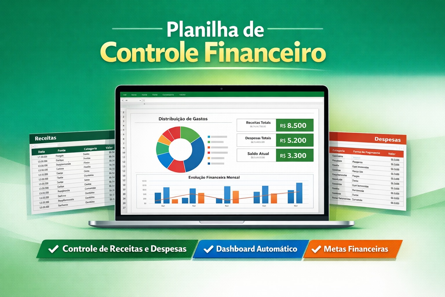 Controle Todo Seu Dinheiro em 5 Minutos com Esta Planilha Automática
