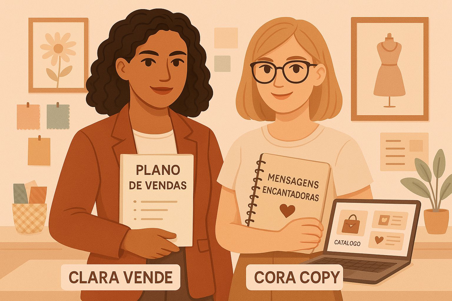Clara Vende e Cora Copy