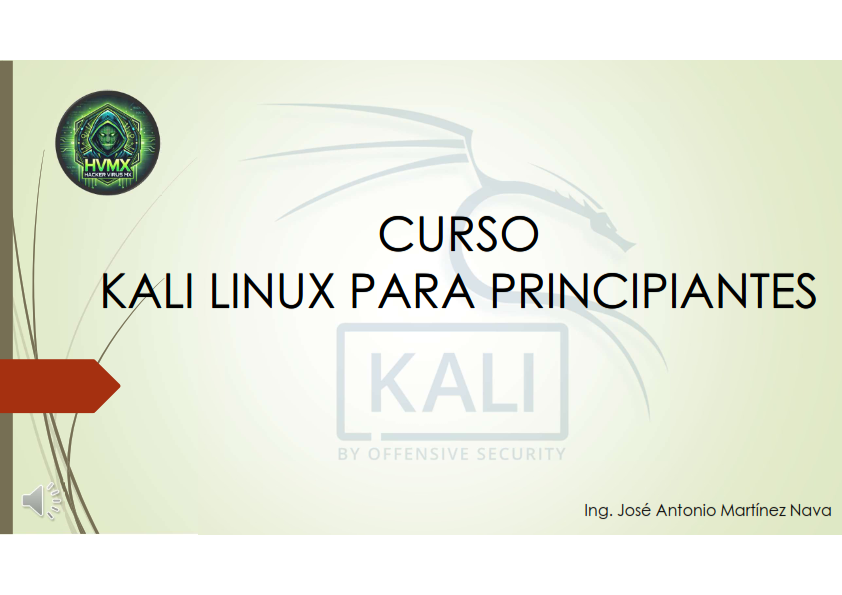 Curso Kali Linux para Principiantes - JOSE ANTONIO MARTINEZ NAVAA