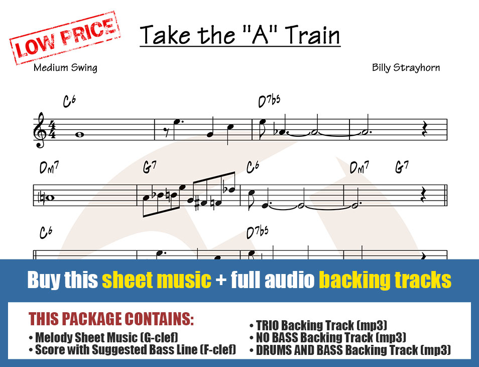 Take The A Train (Sheet Music + Backing Tracks) Backing Track Center