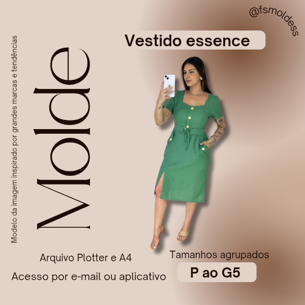 Molde vestido essence