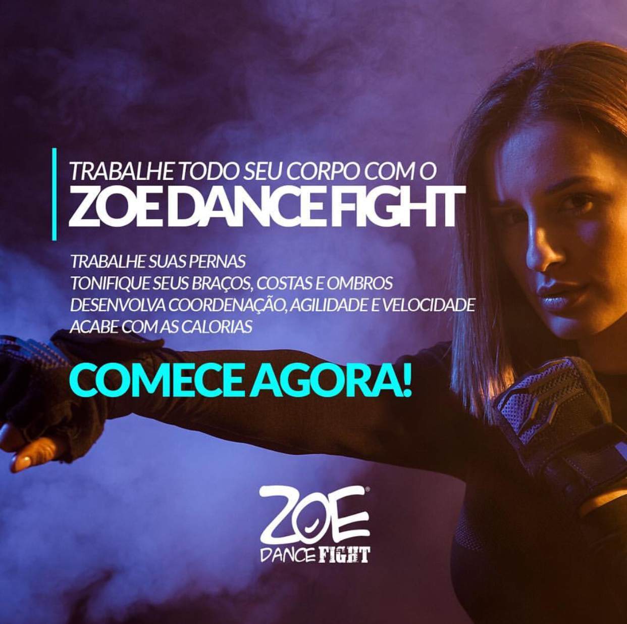 Imagem de capa para o Curso online ZOE Dance FIGHT - Emagreça se divertindo com movimentos de Dança e Lutas!
