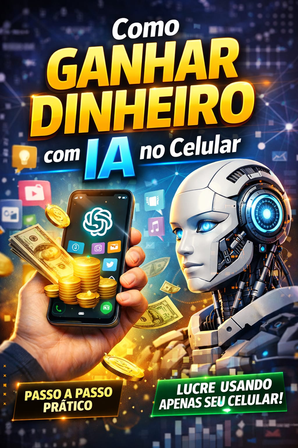 💥 Ganhe Dinheiro com IA no Celular: Guia Prático do Zero ao Primei...