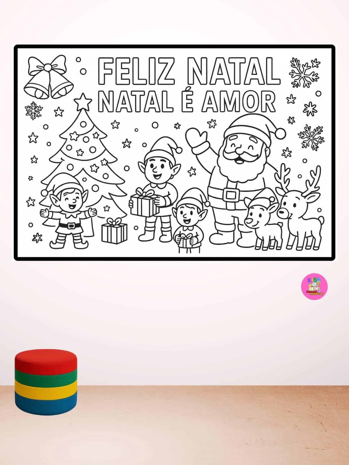 Painel/Cartaz: Natal para colorir