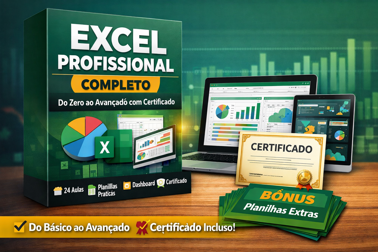 Excel Profissional Completo – Do Zero ao Avançado com Certificado