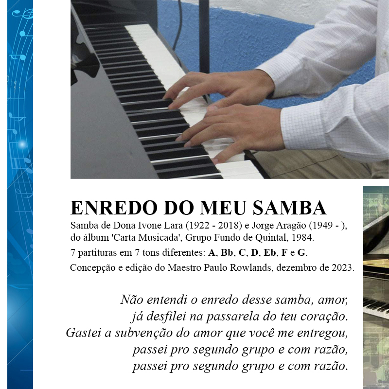 Imagem de capa para o Ebook PARTITURA de ENREDO DO MEU SAMBA