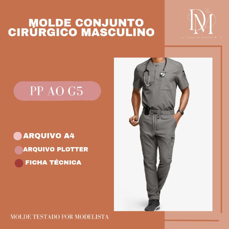 MOLDE CONJUNTO CIRÚGICO MASCULINO