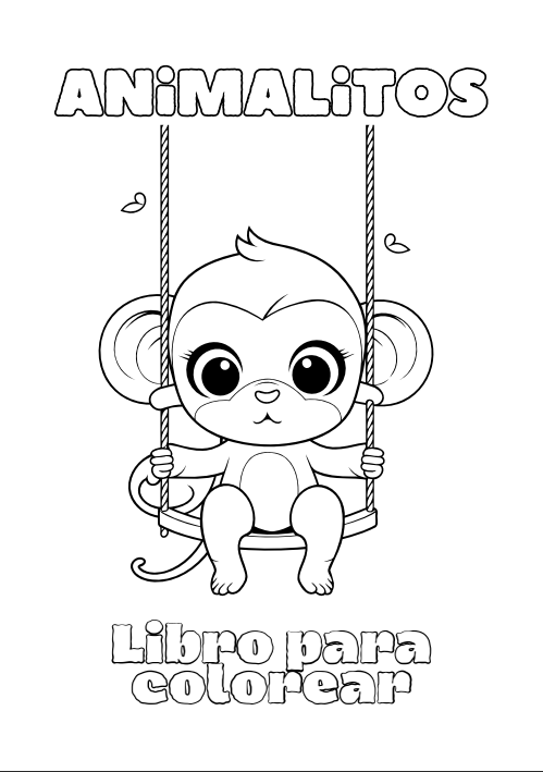 Libro infantil de 20 páginas para colorear animales animados | Hotmart