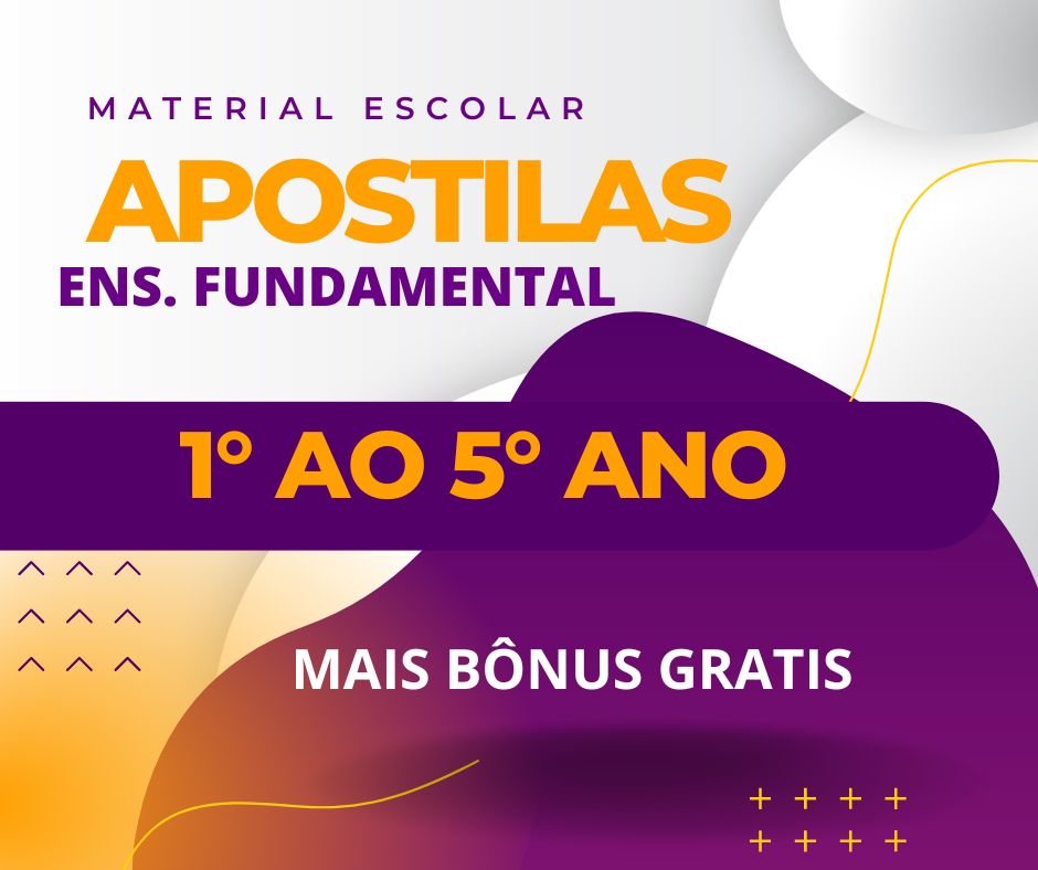 Imagem de capa para o Ebook  APOSTILAS ENSINO FUNDAMENTAL  1° AO 5° ANO