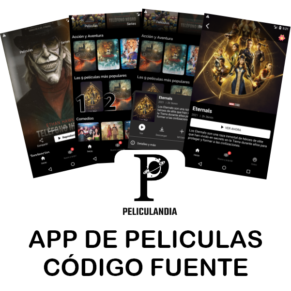 APLICACIÓN DE PELÍCULAS (PELICULANDIA) – CÓDIGO FUENTE