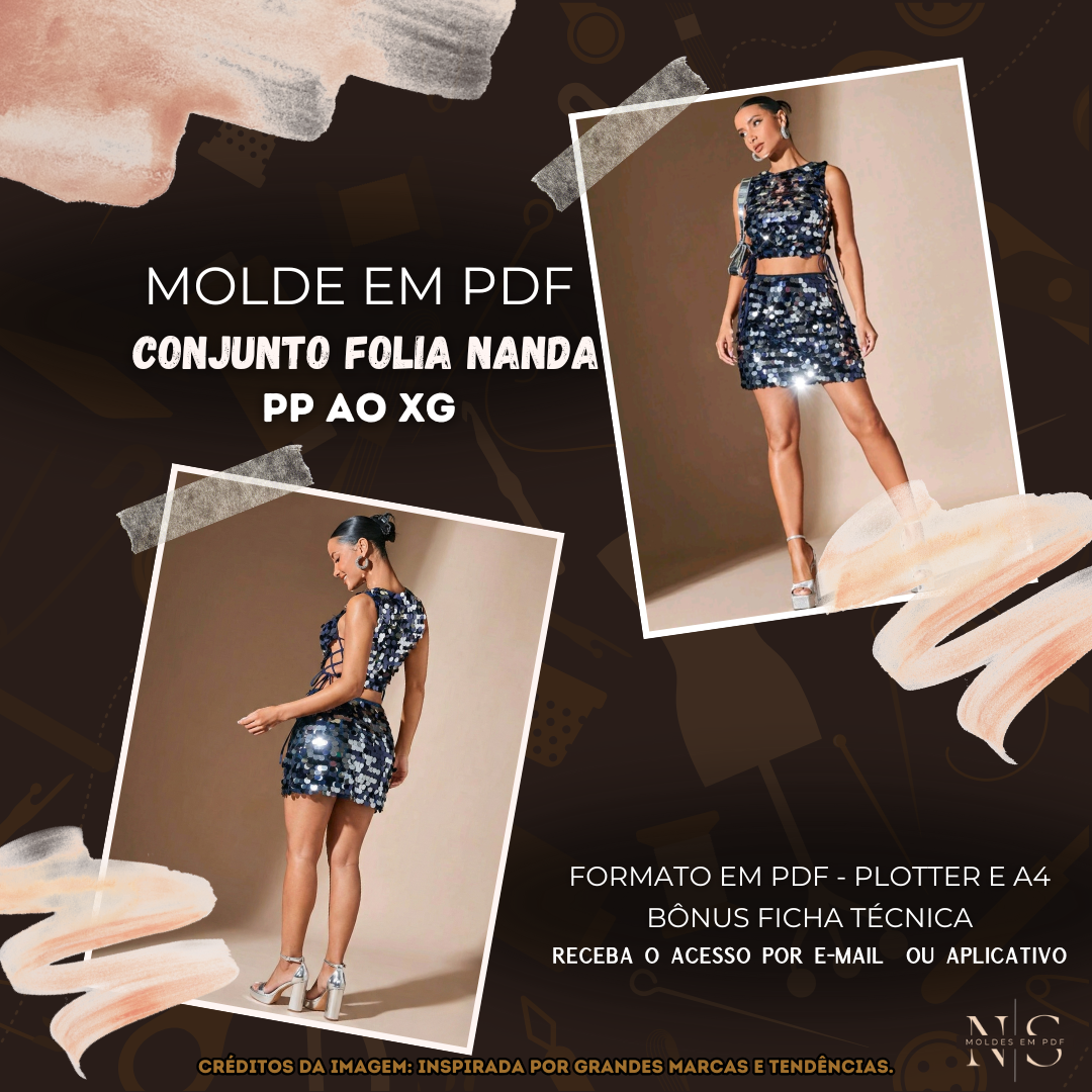 NS Molde em PDF - Conjunto Folia Nanda ID 3727987 [PP ao XG] - NS...