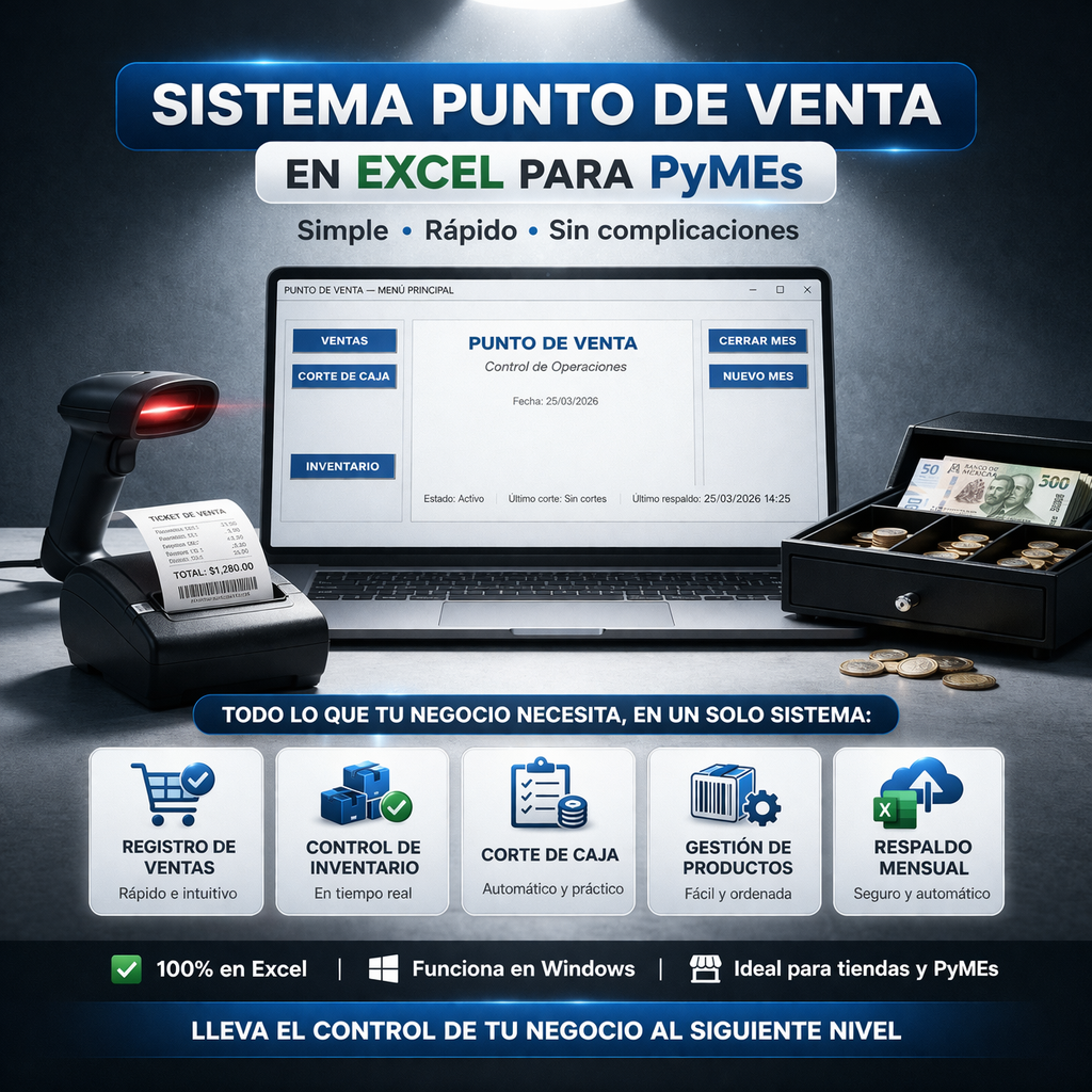 Sistema Punto de Venta en Excel (VBA) para Negocios Pequeños | Hotmart