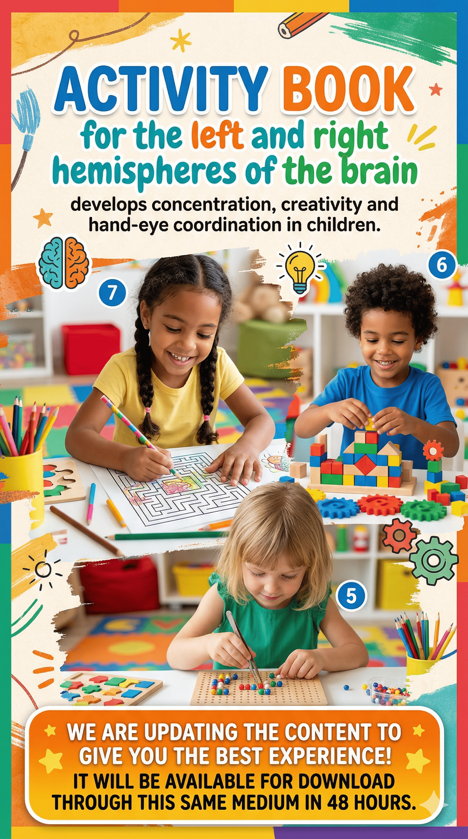Activity book for the left and right hemispheres of the brain: develops ...