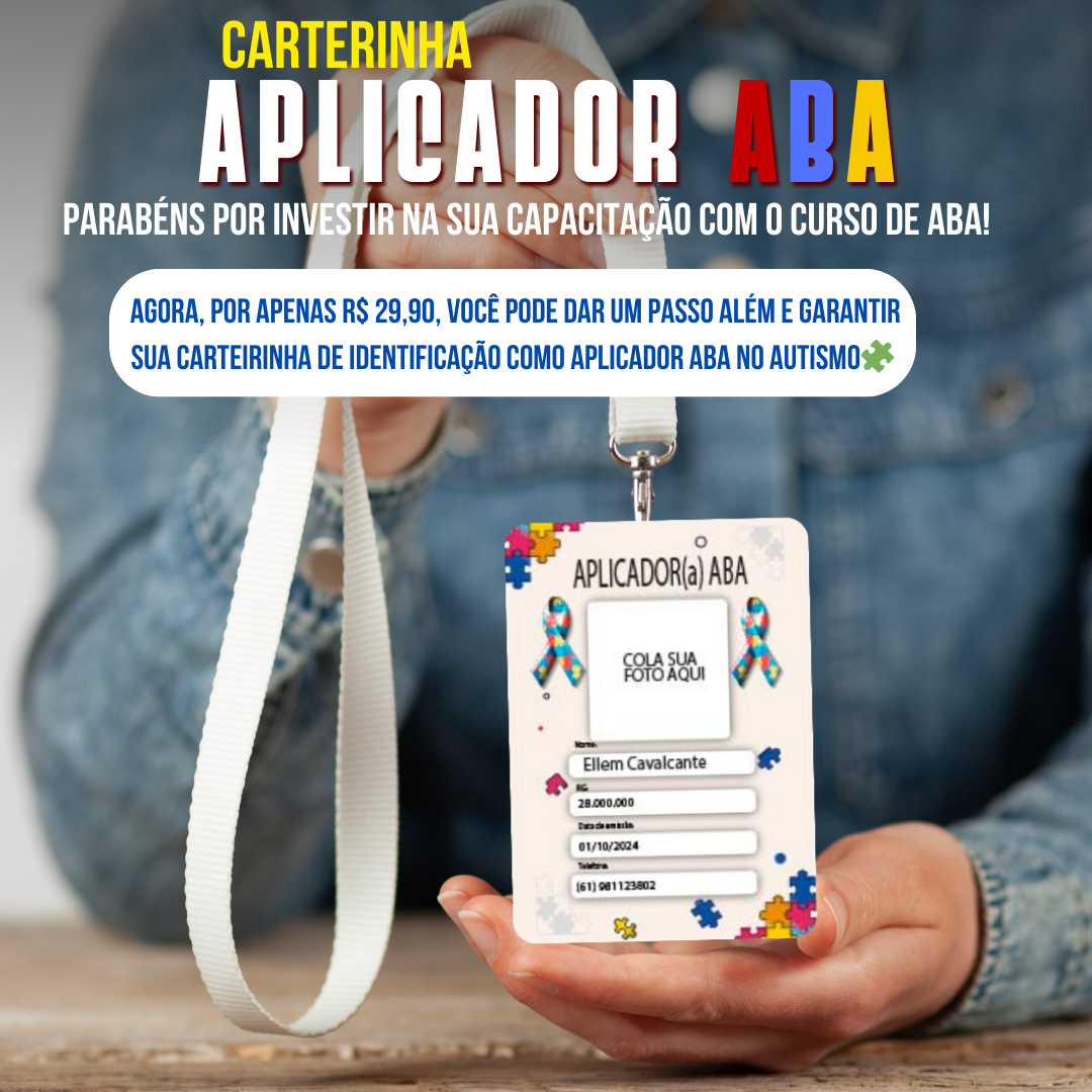 CARTEIRNHA APLICADOR ABA - Portal do Autismo | Hotmart