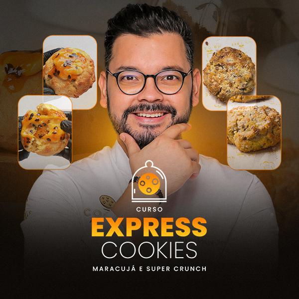 Curso Express de Cookies – Cookie de Maracujá e Cookie Super Crunch