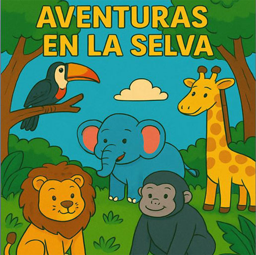 Libro para colorear infantil "Aventuras en la Selva" - Juan Manuel ...