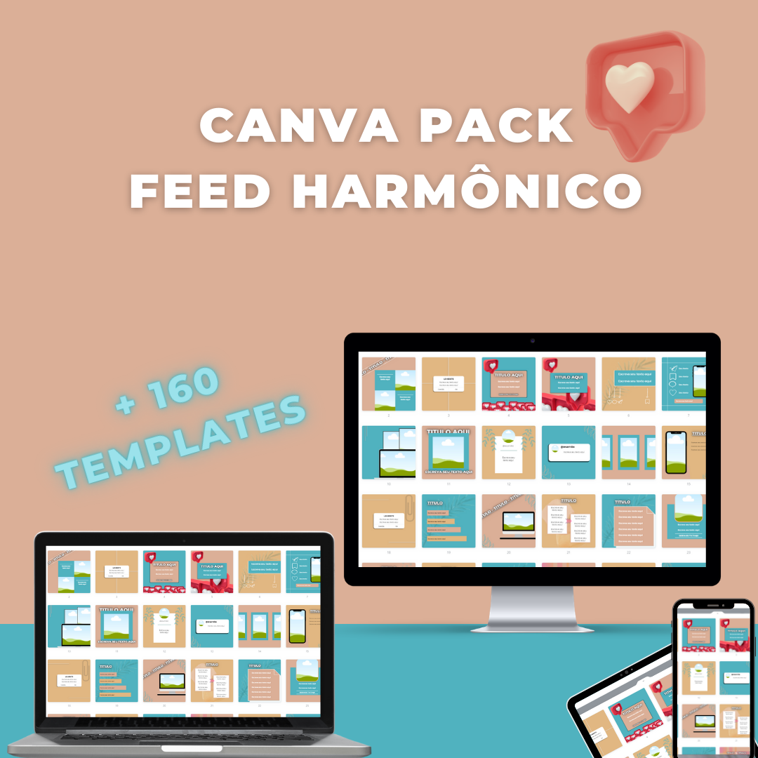 Imagem de capa para o Curso online Canva Pack - Feed Harmônico