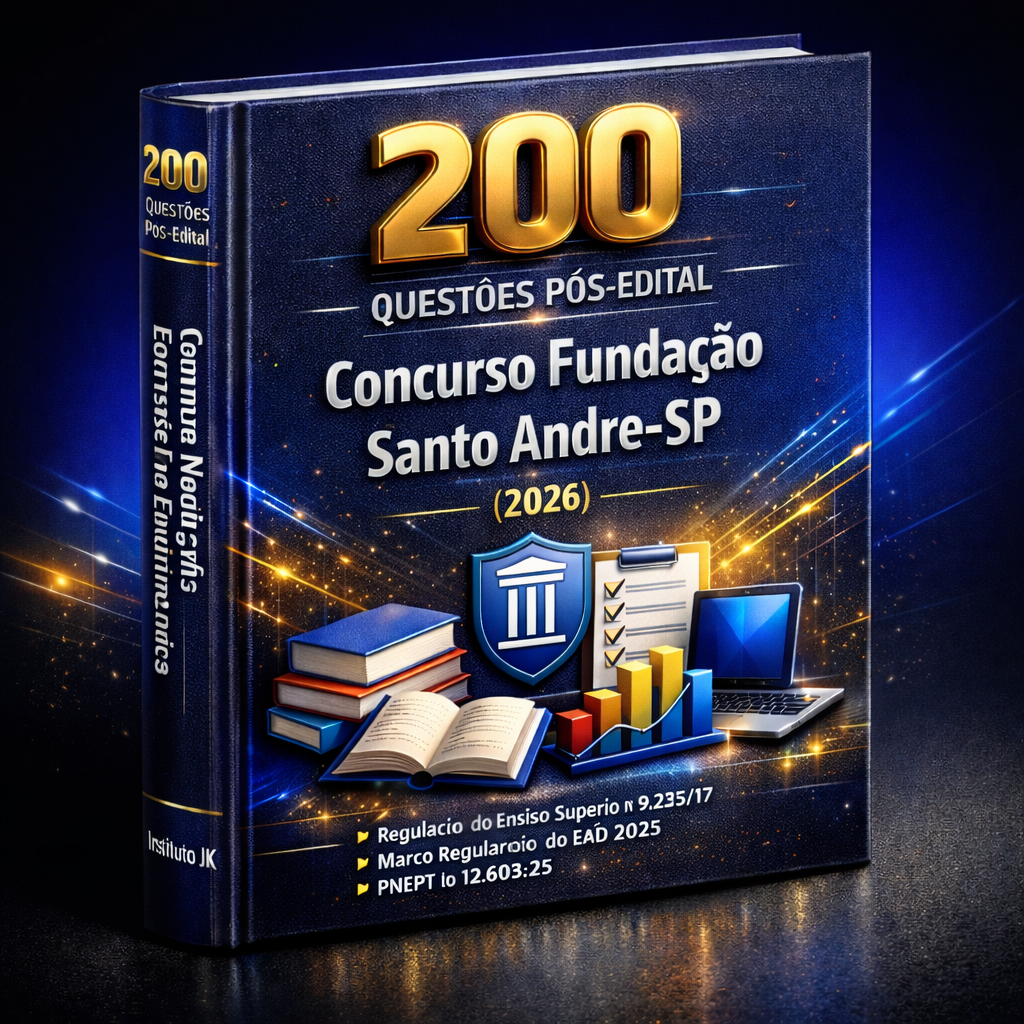 200 Questões Pós-Edital – Concurso Fundação Santo André-SP (2026)