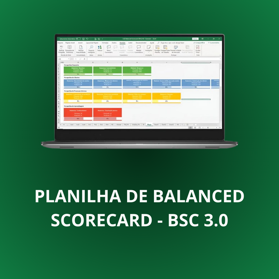 Planilha De Balanced Scorecard - Bsc 3.0 - André Moraes | Hotmart