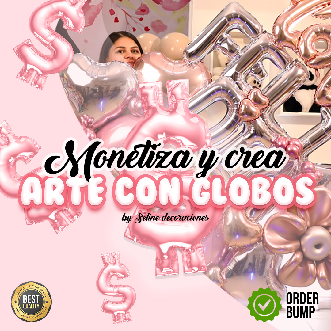Imagen de portada para Curso online Monetiza y crea arte con globos (By Seline Decoraciones)
