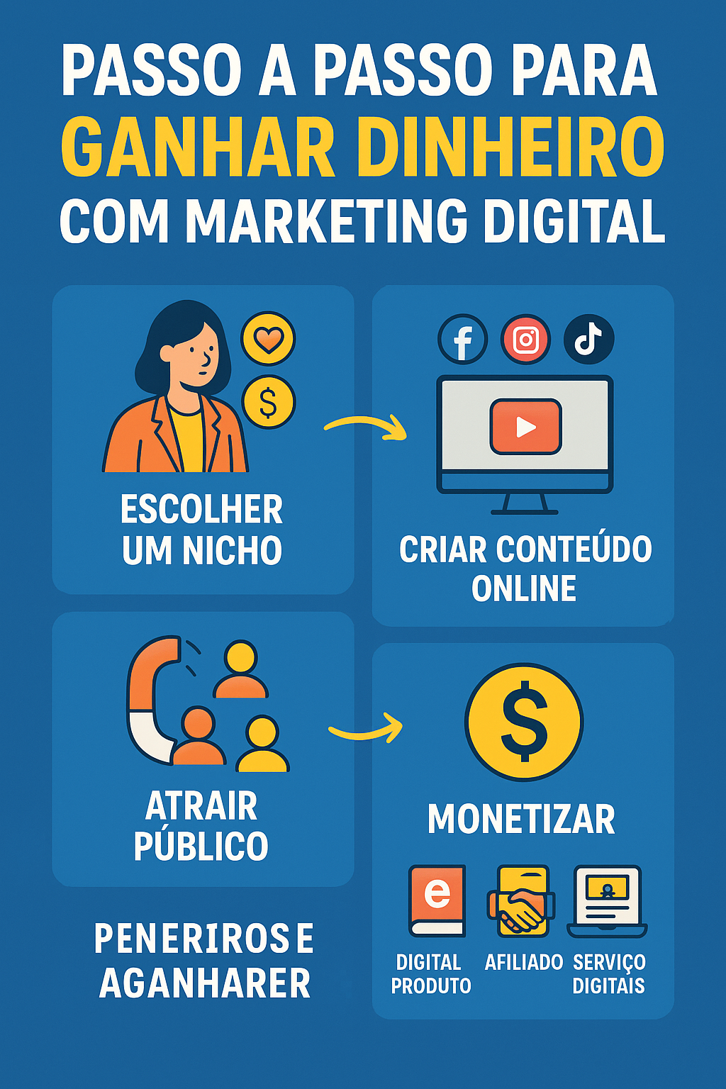 Passo a passo de como ganhar dinheiro com Marketing digital