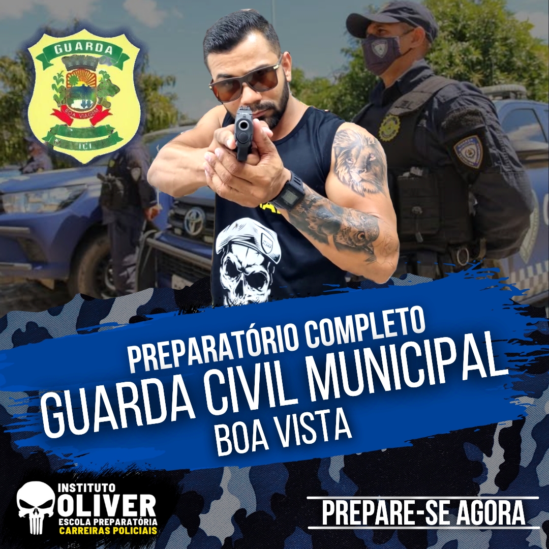 Imagem de capa para o Curso online 👮‍♂️ Preparatório Completo GUARDA MUNICIPAL de Boa Vista 👮‍♂️ GCM BV  Instituto Óliver
