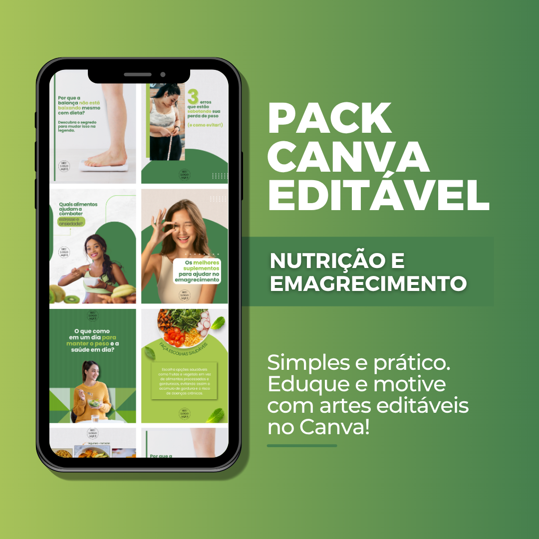 Pack Canva Nutrição e Emagrecimento