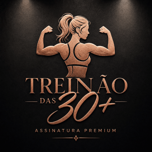 Mulher em forma sorrindo, representando o produto Treinão das 30+