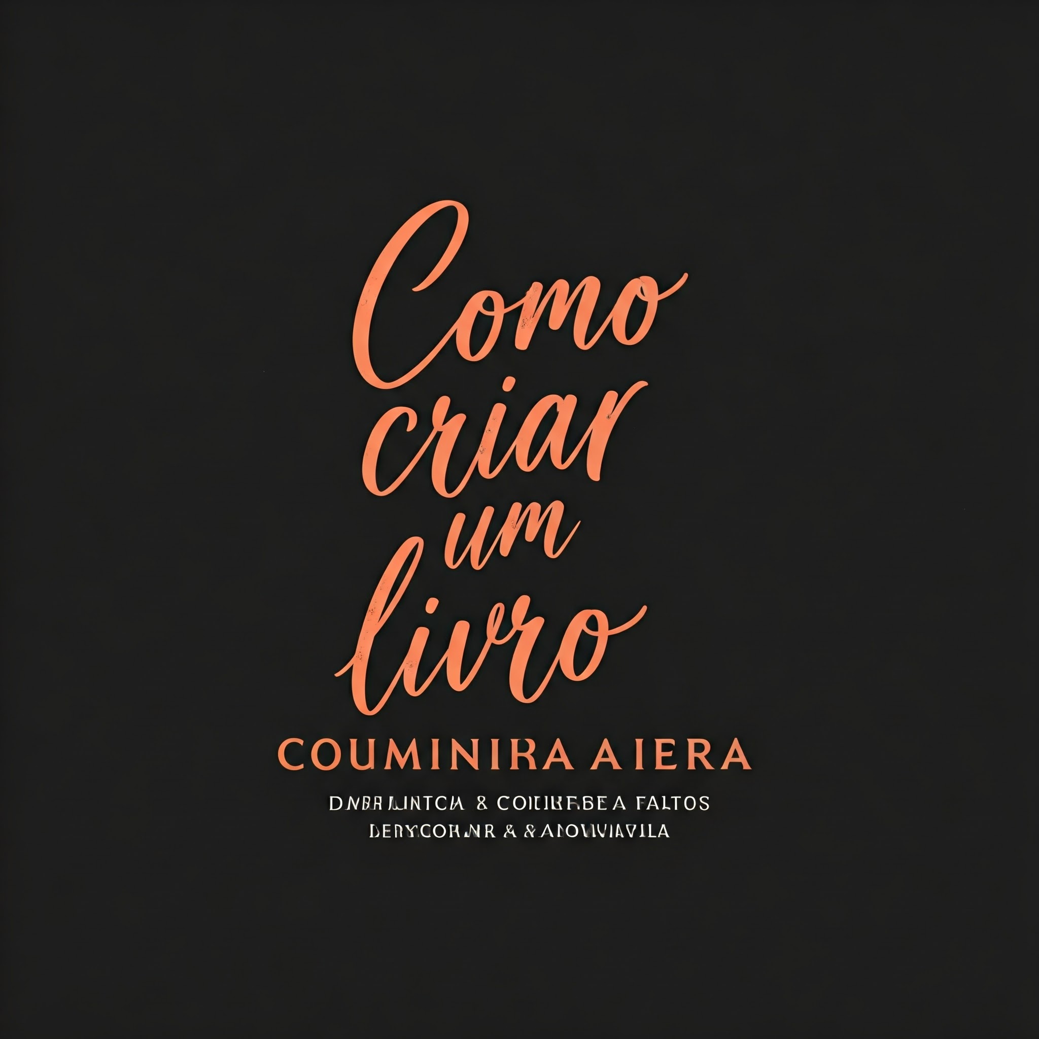 Forma criativa de como criar um livro.