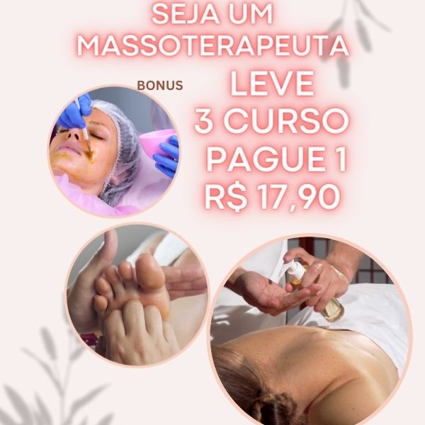CURSO DE MASSOTERAPIA LEVE 3 E PAGUE 1 - DAIANE FENIX | Hotmart