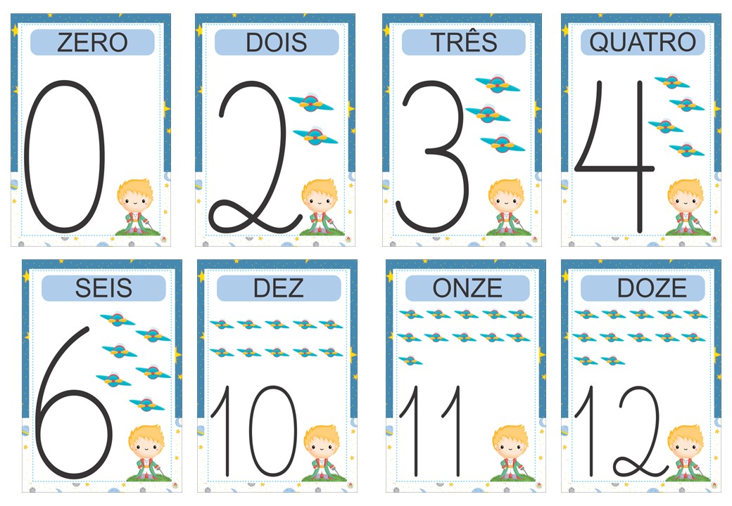 CARTAZ NÚMEROS - PEQUENO PRINCIPE DE 0 A 20 - Ana Cristina de Jesus...