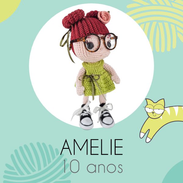 Amelie 10 anos — Curso de Amigurumi