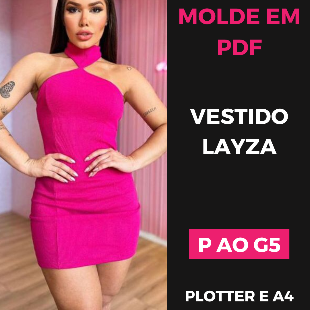 Imagem de capa para o Ebook Molde - Vestido Layza