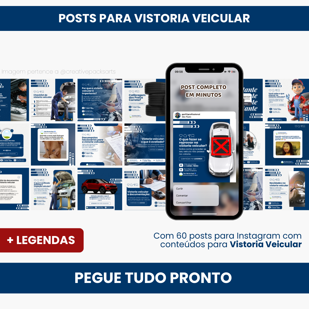 Imagem de capa para o Curso online PACK PARA VISTORIA VEICULAR