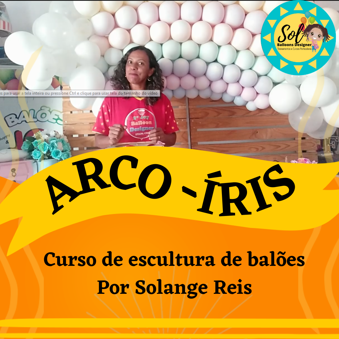 Curso Arco íris de balões costumizados