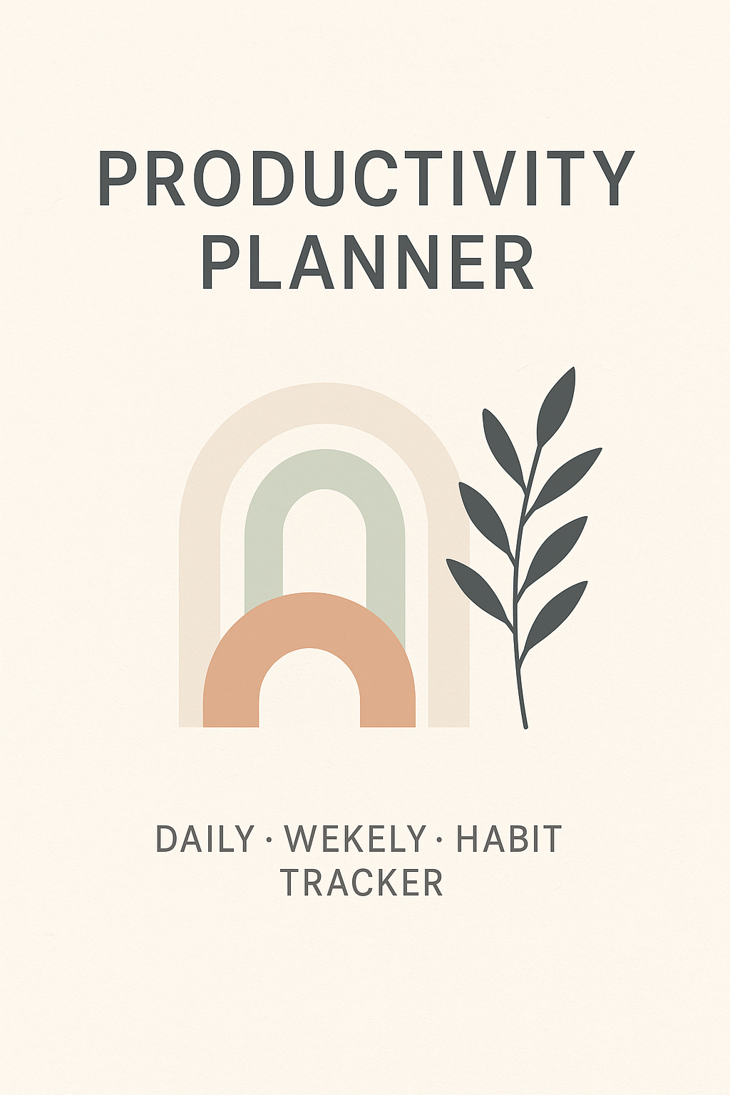 Productivity Planner – Daily, Weekly & Habit Tracker (Printable PDF...