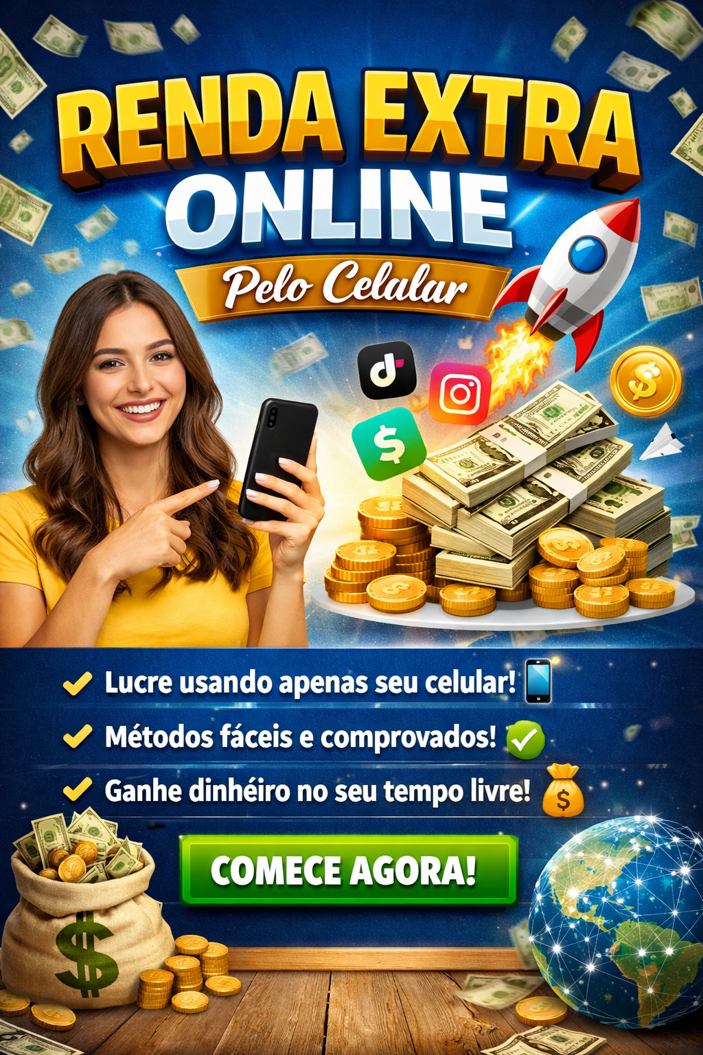 Renda Extra no Celular: Guia Prático para Adultos Ocupados | Hotmart