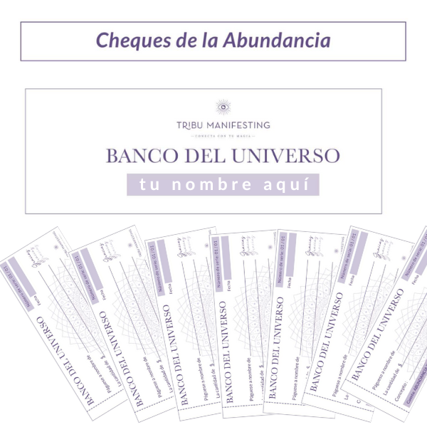 Chequera de la Abundancia – 12 Cheques para Manifestar Dinero - Ce...
