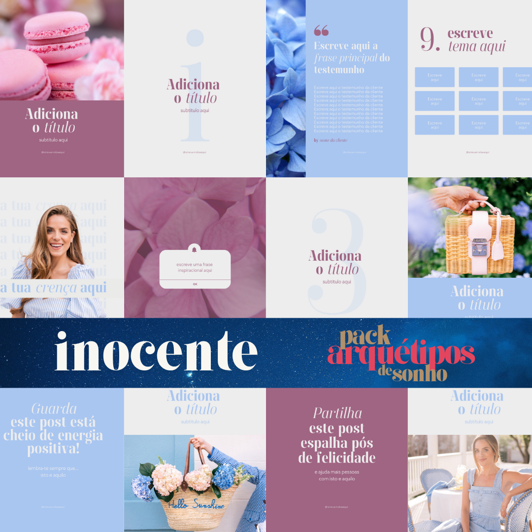 Pack Arquétipos de Sonho - Templates INOCENTE - Sardinha Criativa_A...