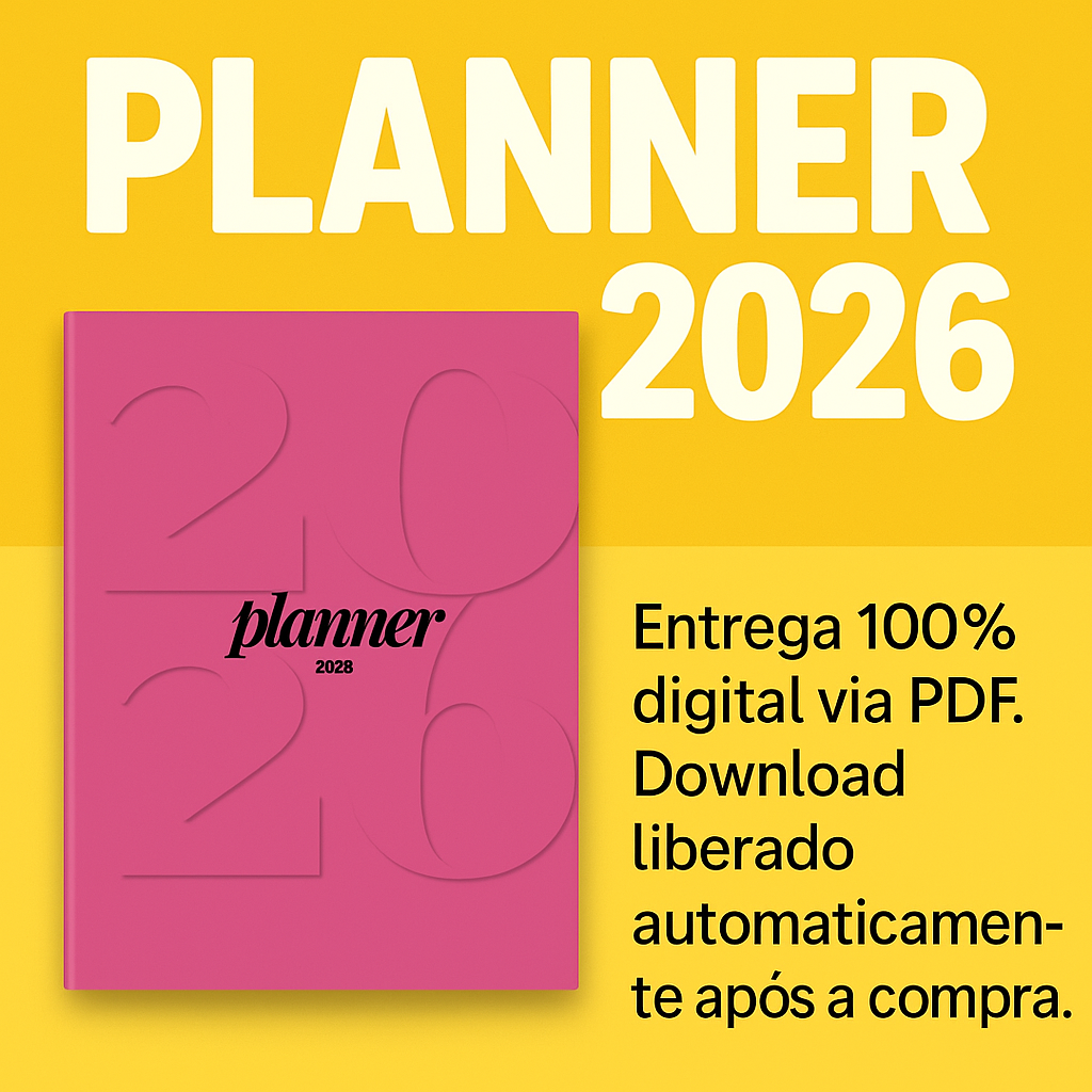 Planner 2026 Imprimível – Anual + Semanal | PDF para Download Imedi...