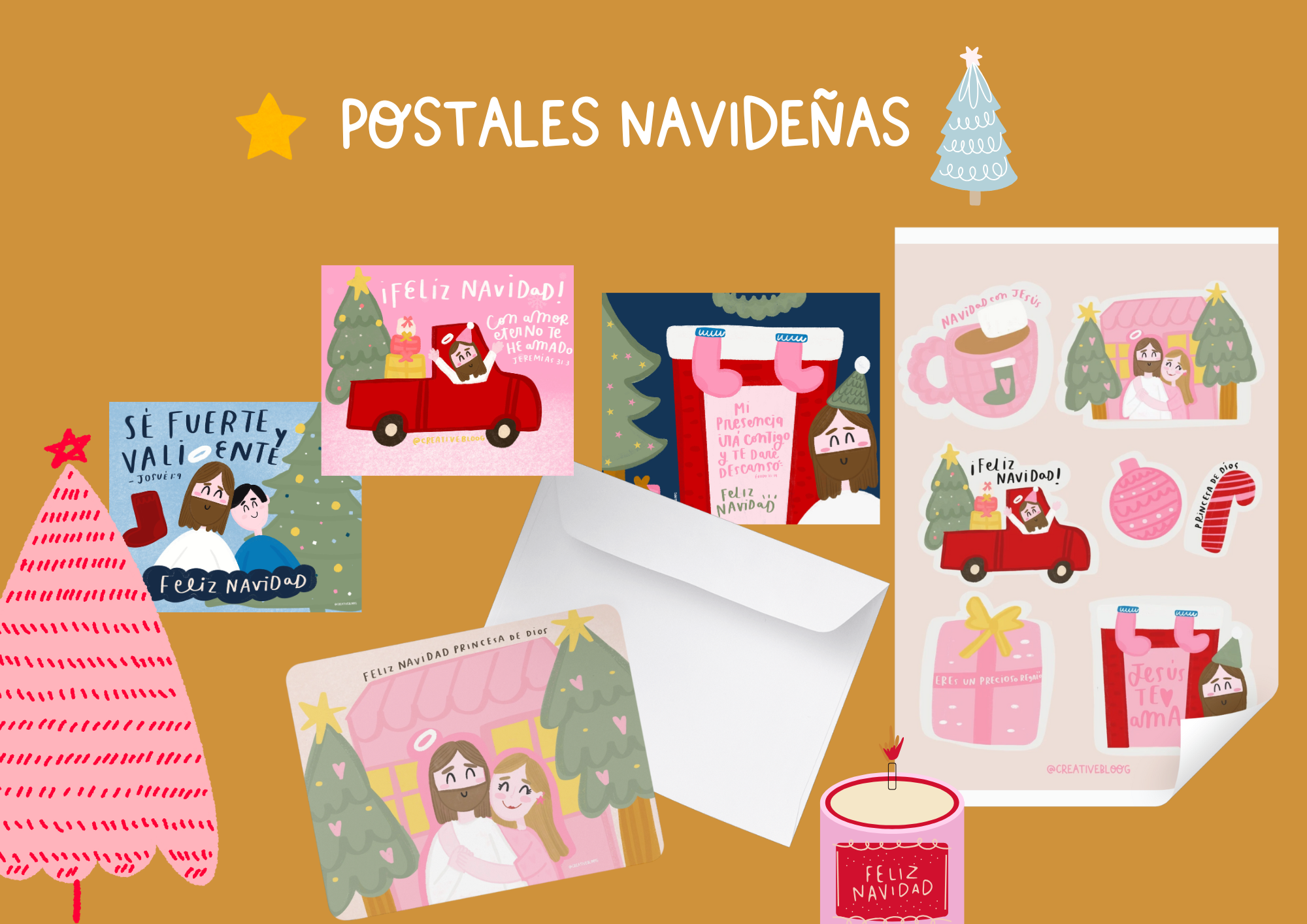 Postales Navideñas + stickers