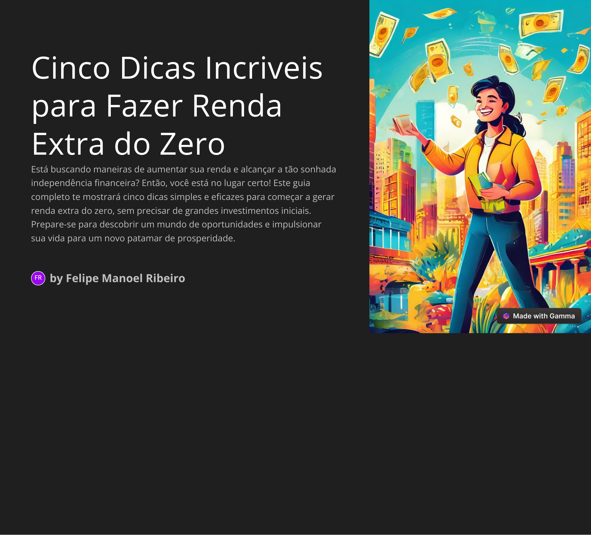 Renda extra do absolutamente do zero - Felipe Manoel Ribeiro | Hotmart