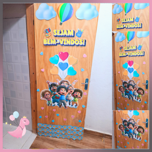 VOLTA ÀS AULAS-PAINEL PARA PORTA-(BALÃO)