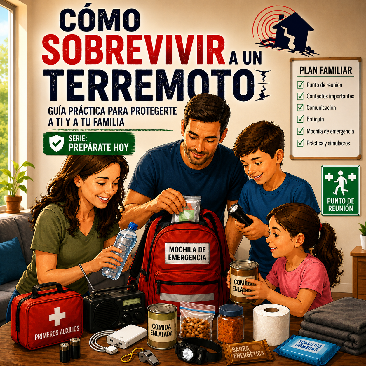 Portada del ebook Prepárate Hoy: Cómo sobrevivir a un terremoto