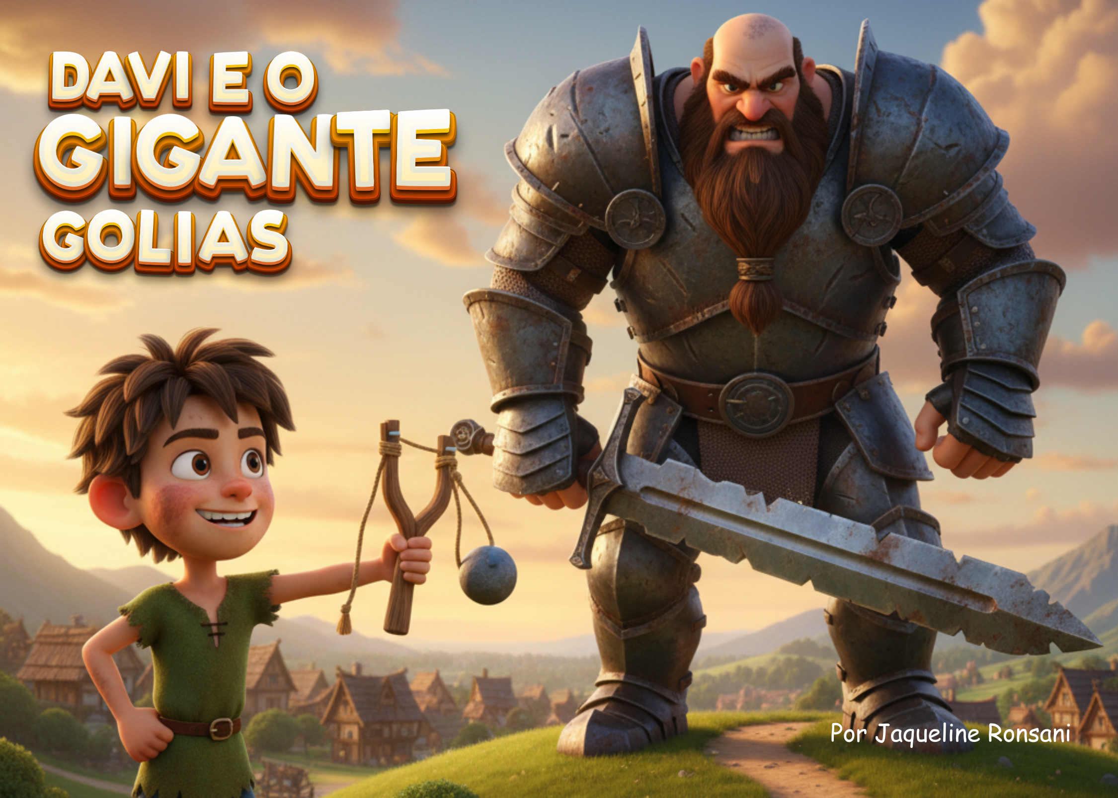 Livro Infantil: Davi e o Gigante Golias - Jaqueline de Mello Ronsan...