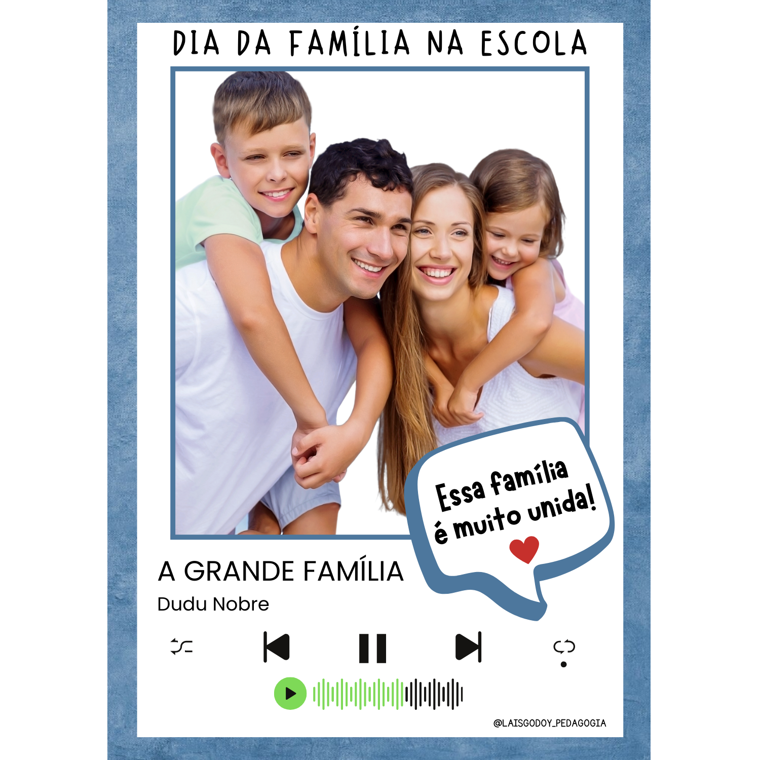 Moldura para foto - Dia da Família - Laís Godoy | Hotmart
